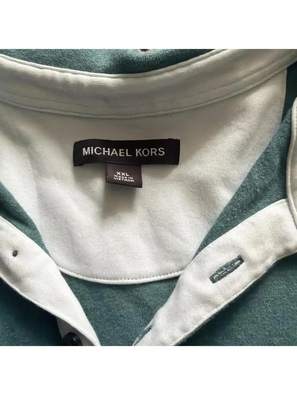Michael Kors Women's Blue and Green Polo-shirt
